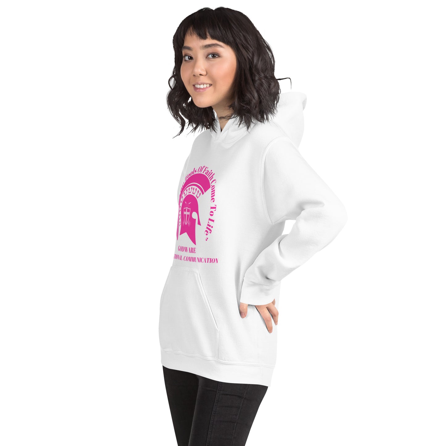 Godware Helmet Logo Unisex hoodie - Hot Pink logo