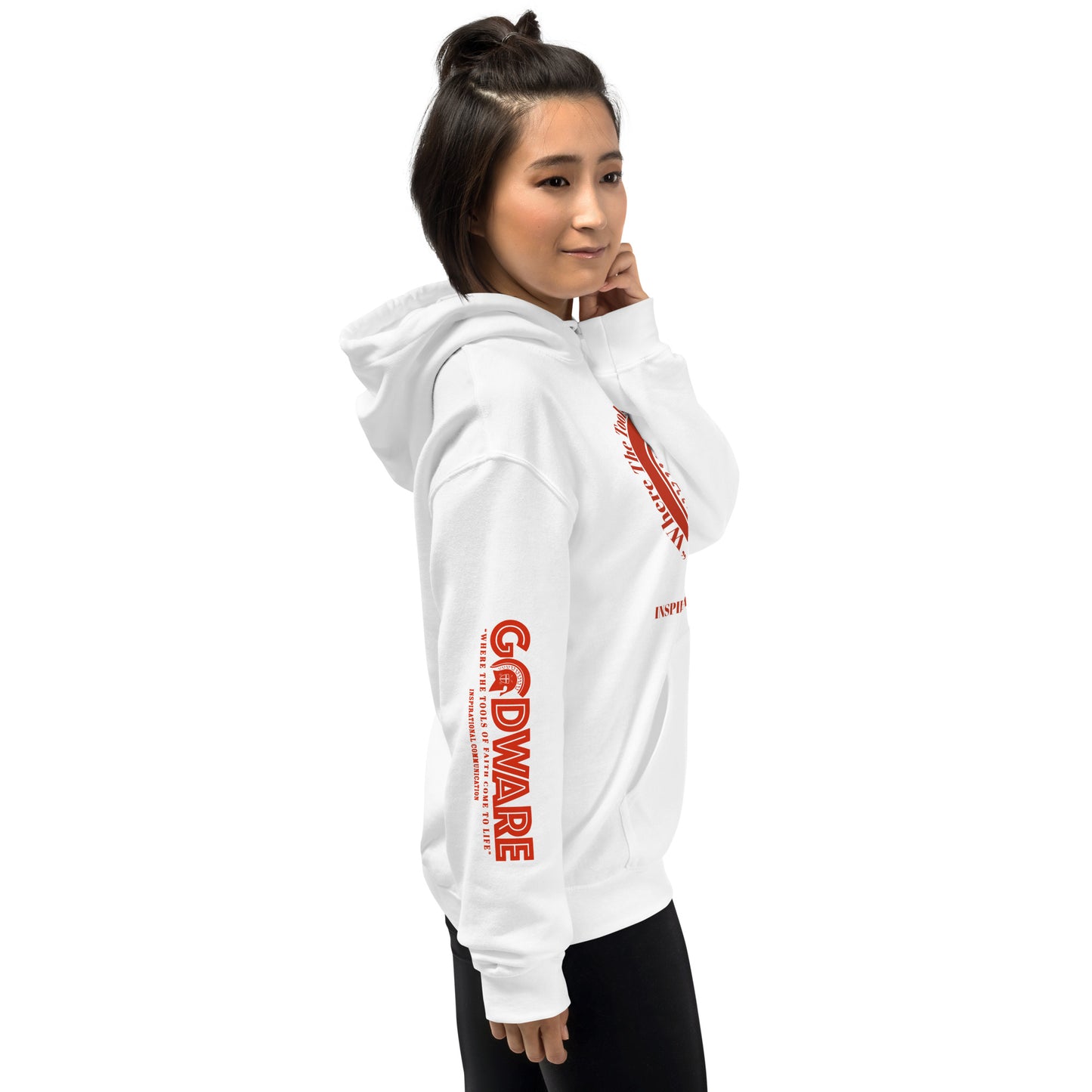 Godware Helmet Logo Unisex hoodie - Poppy print