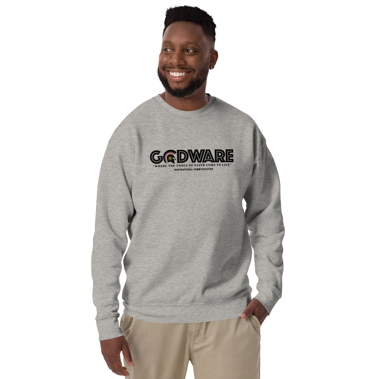 Godware Cotton Crew neck Sweatshirt - Black print