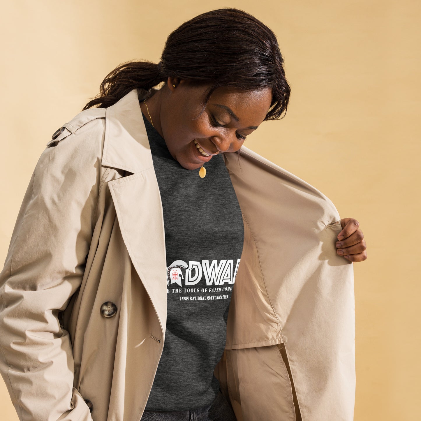 Godware Cotton Crew neck Sweatshirt - White print