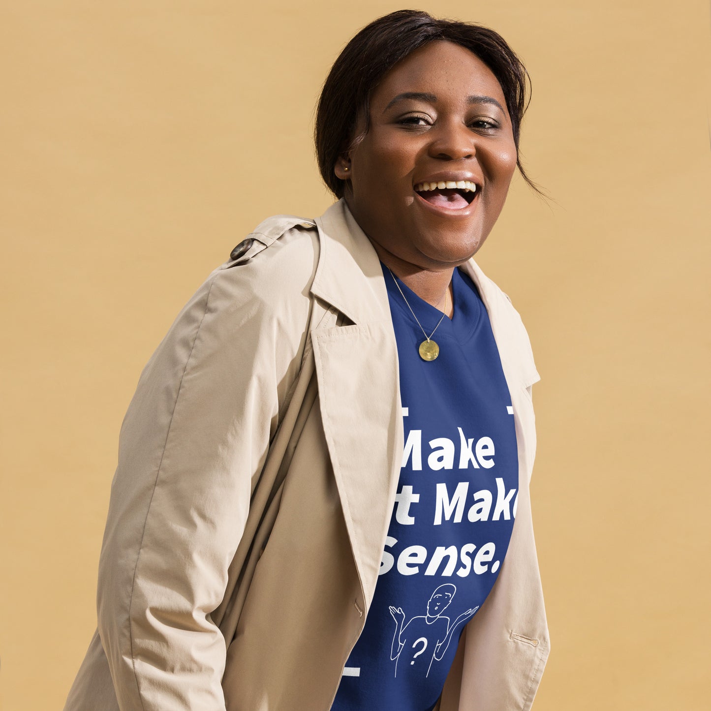 Make Sense Premium Sweatshirt-White Print