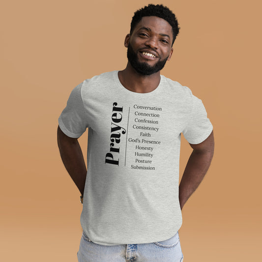 Prayer - Inspirational unisex t-shirt (Black print)