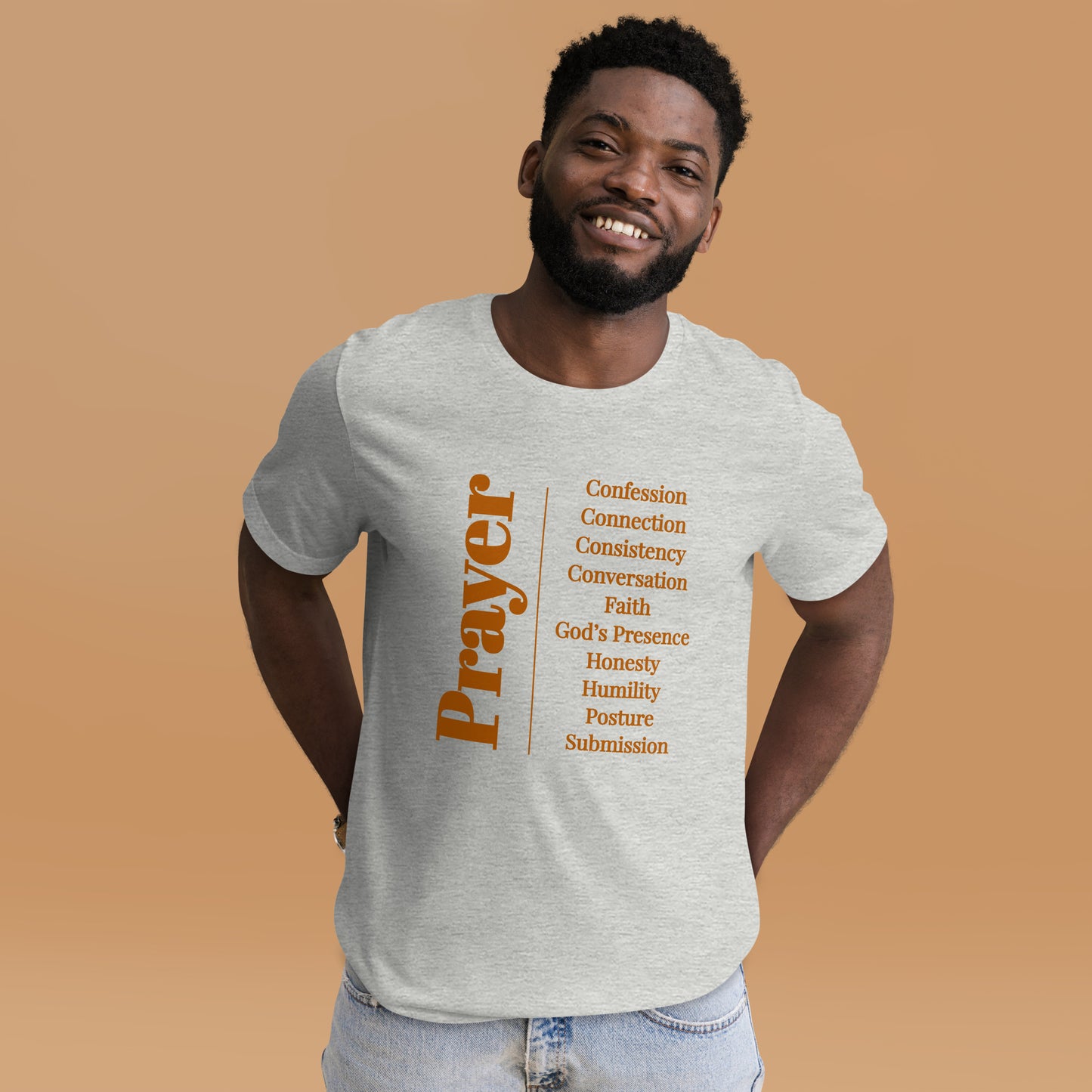 Prayer Unisex cotton t-shirt (Earthtone)