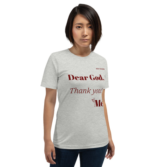 Dear God short-sleeve t-shirt (Wine Print)