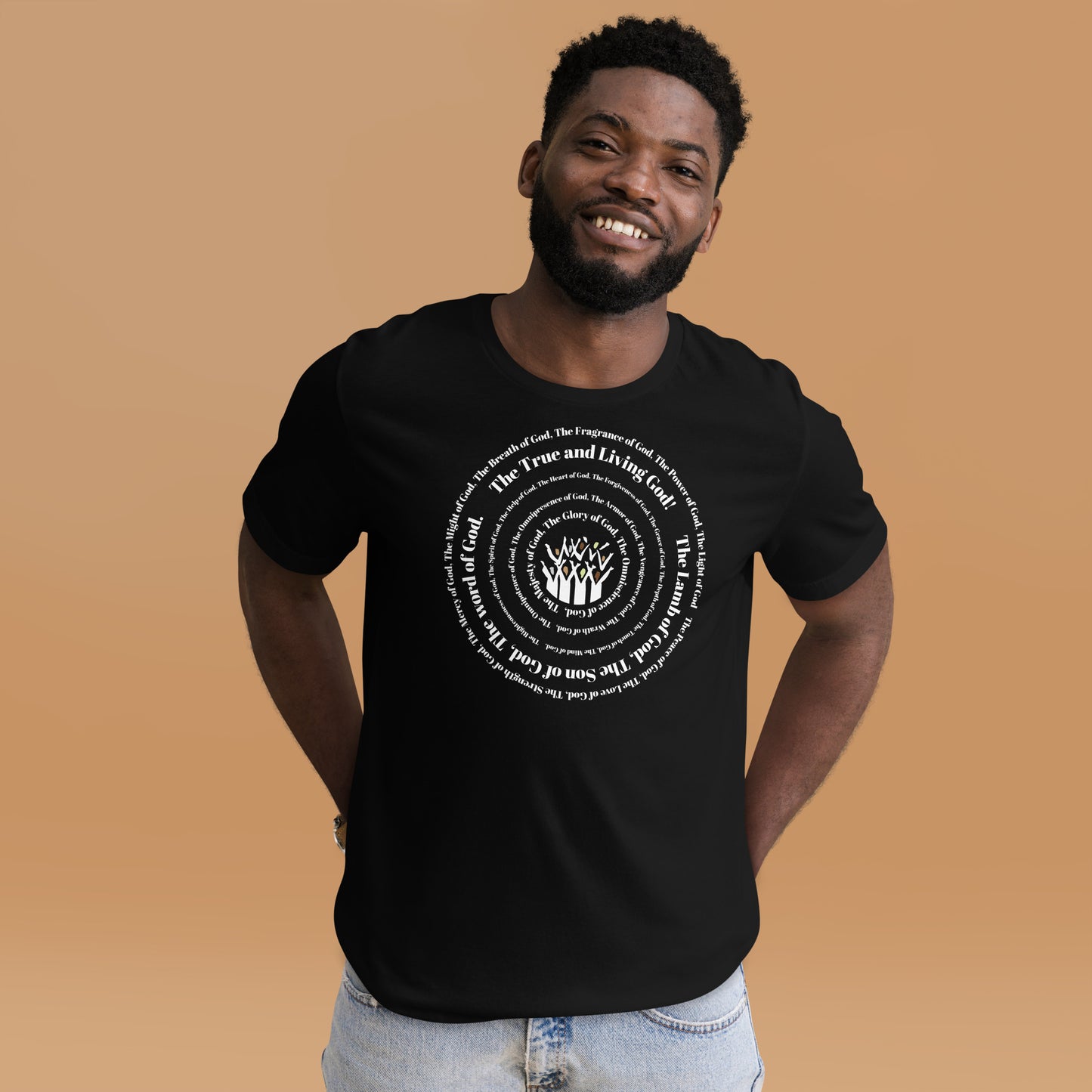 Attributes of God t-shirt (larger sizes) - White print