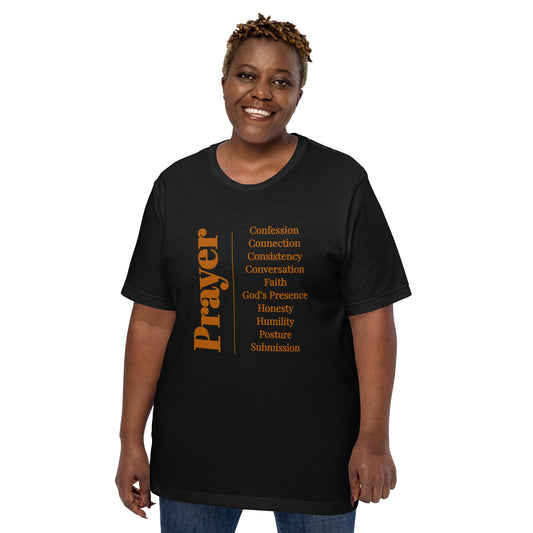 Prayer Unisex cotton t-shirt (Earthtone)
