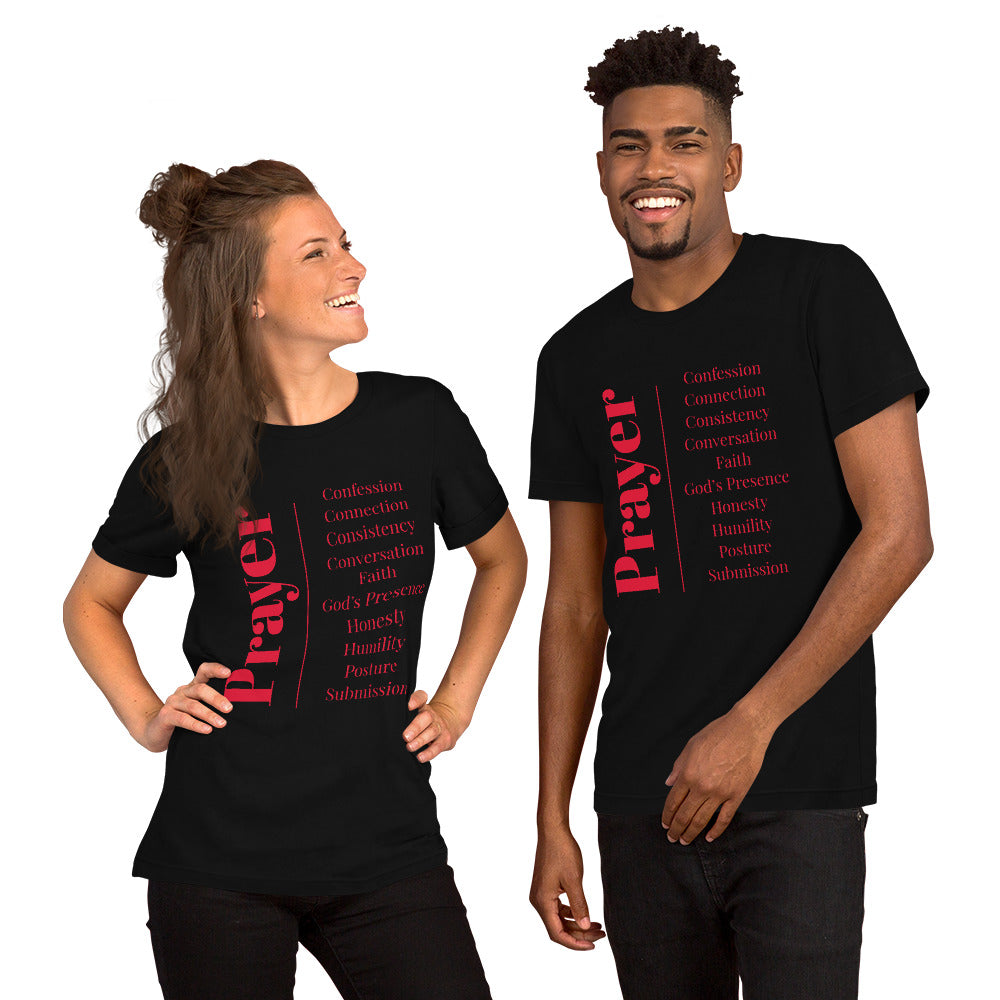 Prayer Unisex cotton t-shirt (Poppy print)