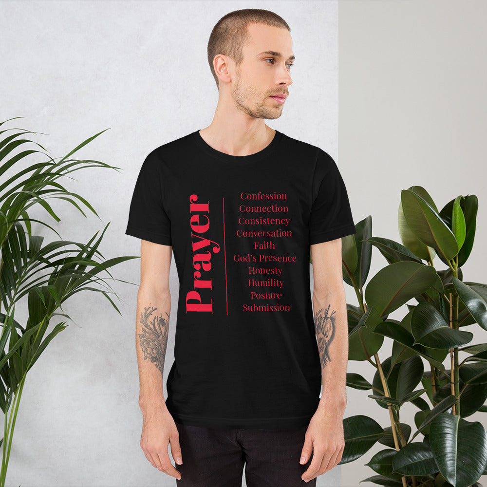 Prayer Unisex cotton t-shirt (Poppy print)