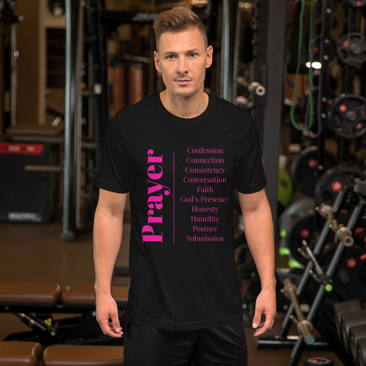 Prayer Unisex cotton t-shirt  (Pink print)