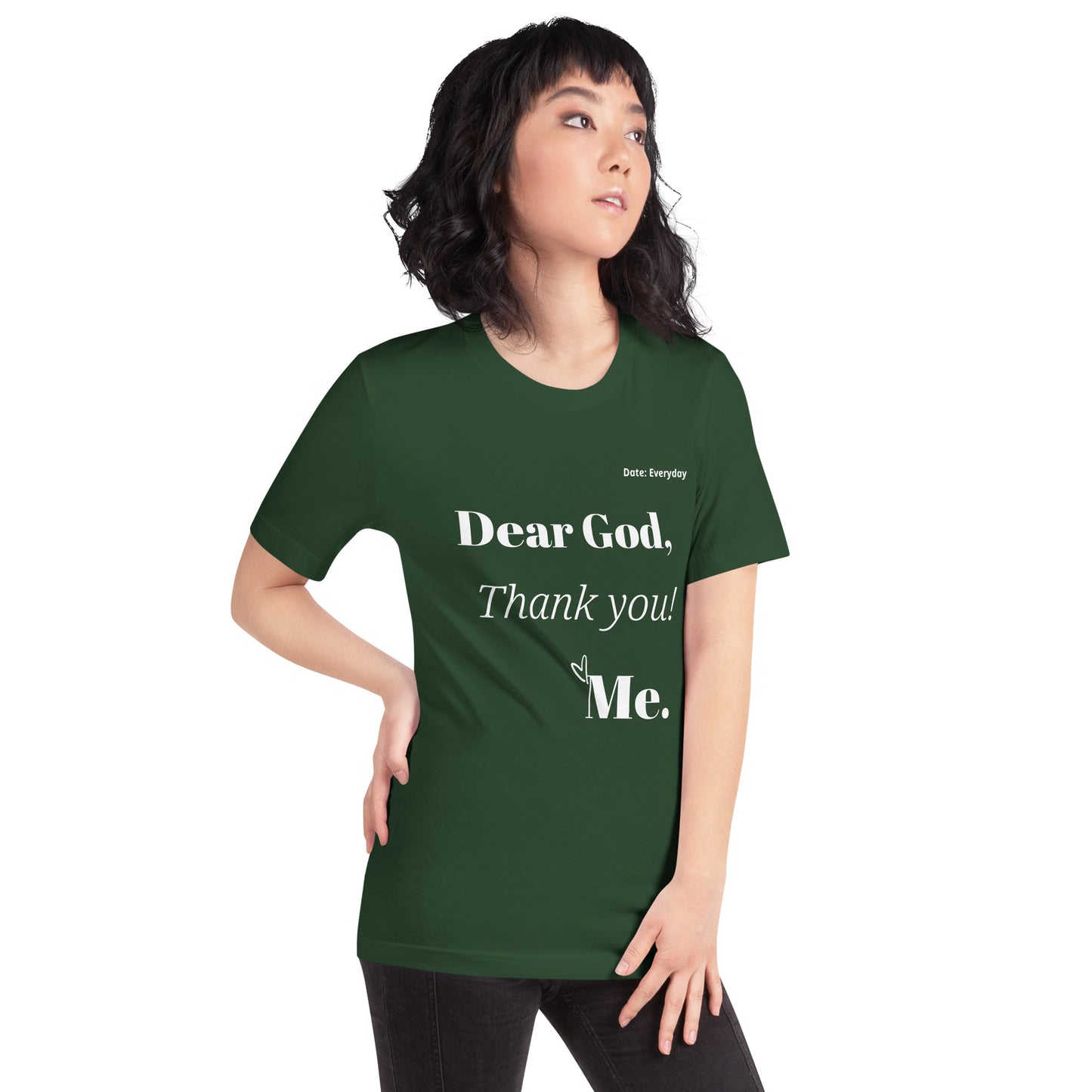Dear God Unisex short-sleeved t-shirt - White Print