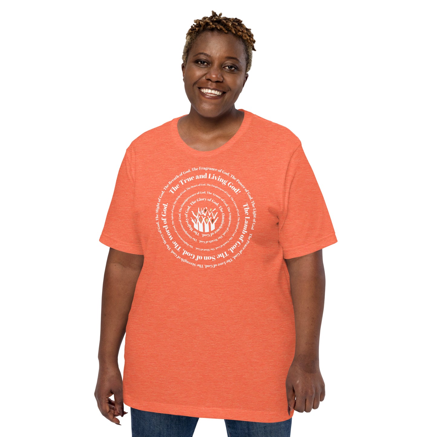 Attributes of God t-shirt (larger sizes) - White print