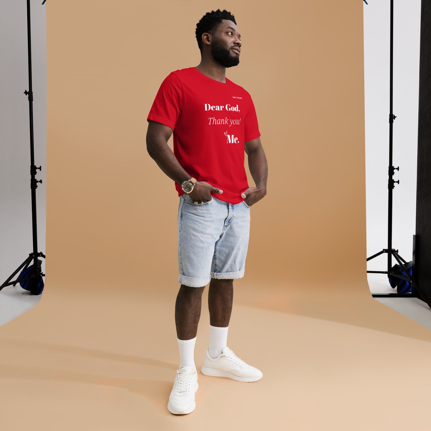 Dear God Unisex short-sleeved t-shirt - White Print