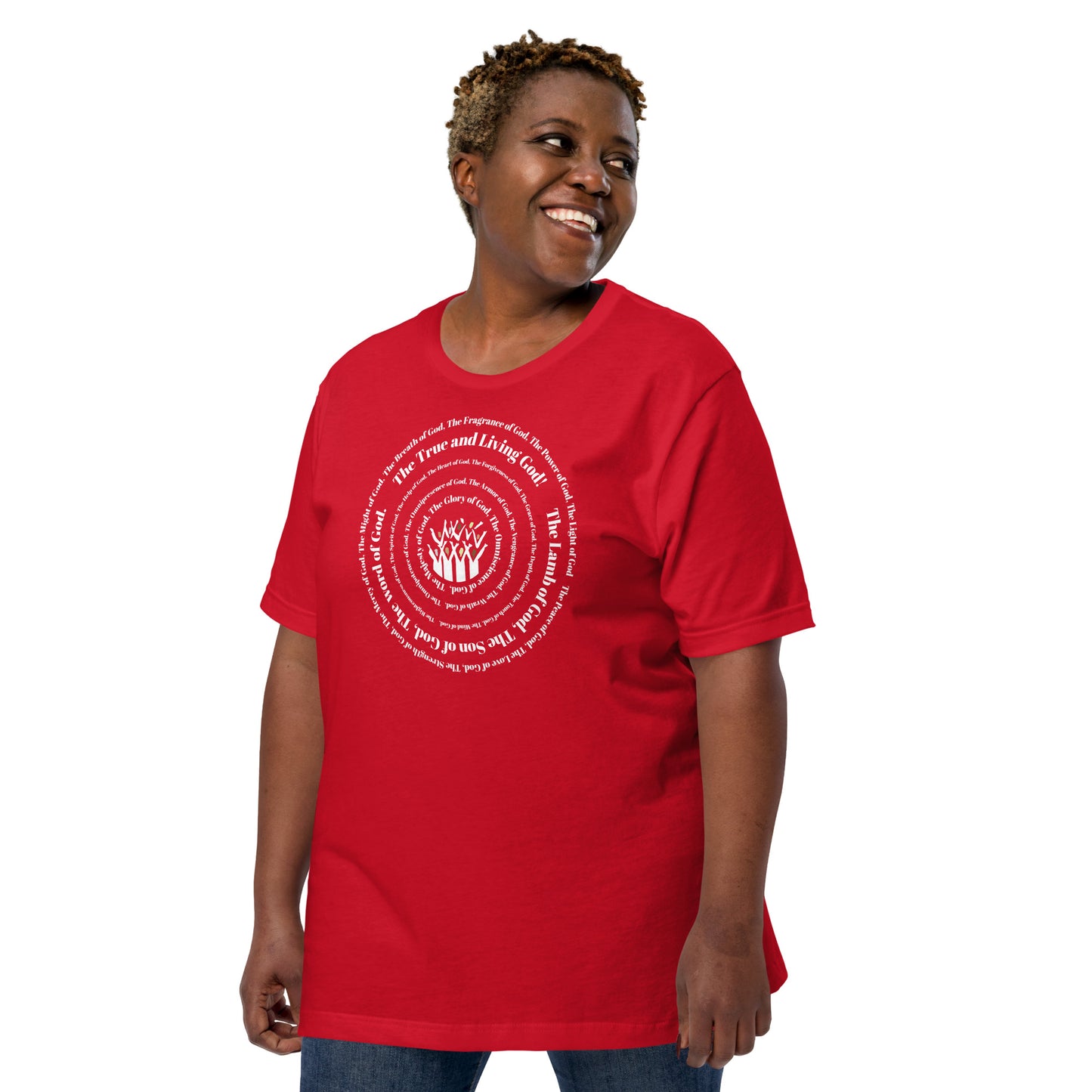 Attributes of God t-shirt (larger sizes) - White print
