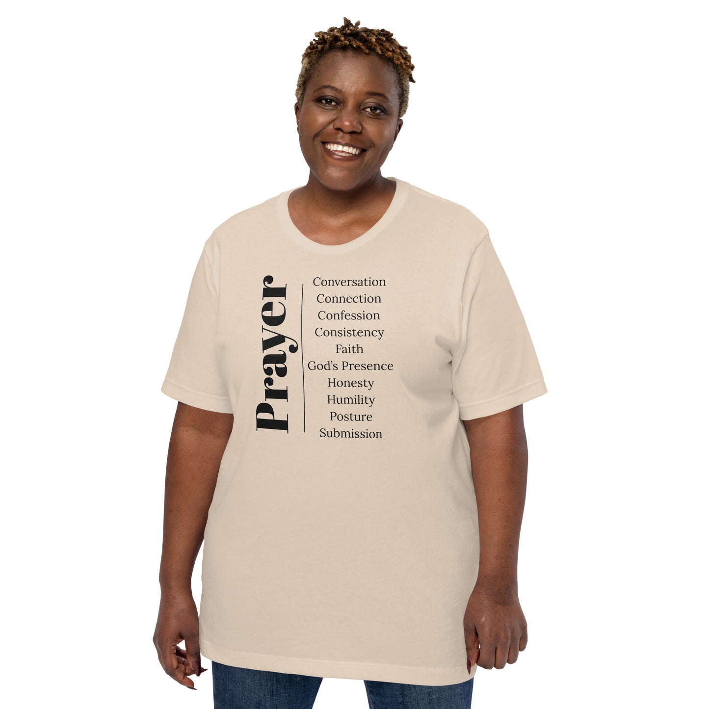Prayer - Inspirational unisex t-shirt (Black print)