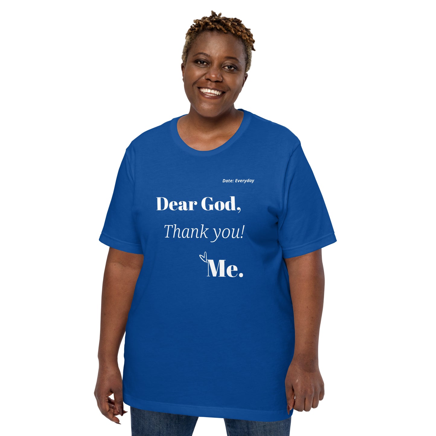 Dear God Unisex short-sleeved t-shirt - White Print