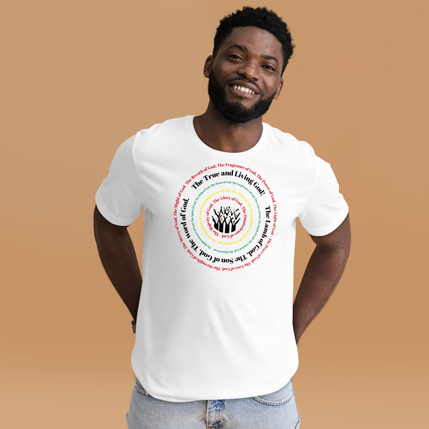 Attributes of God t-shirt (larger sizes) - Multi