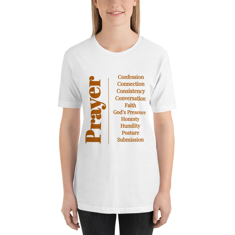 Prayer Unisex cotton t-shirt (Earthtone)