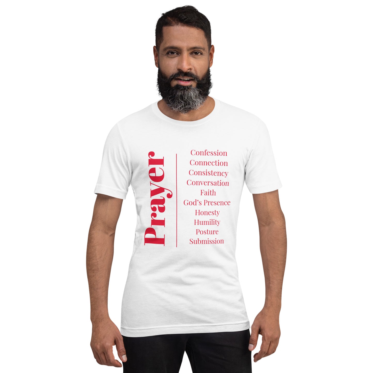 Prayer Unisex cotton t-shirt (Poppy print)