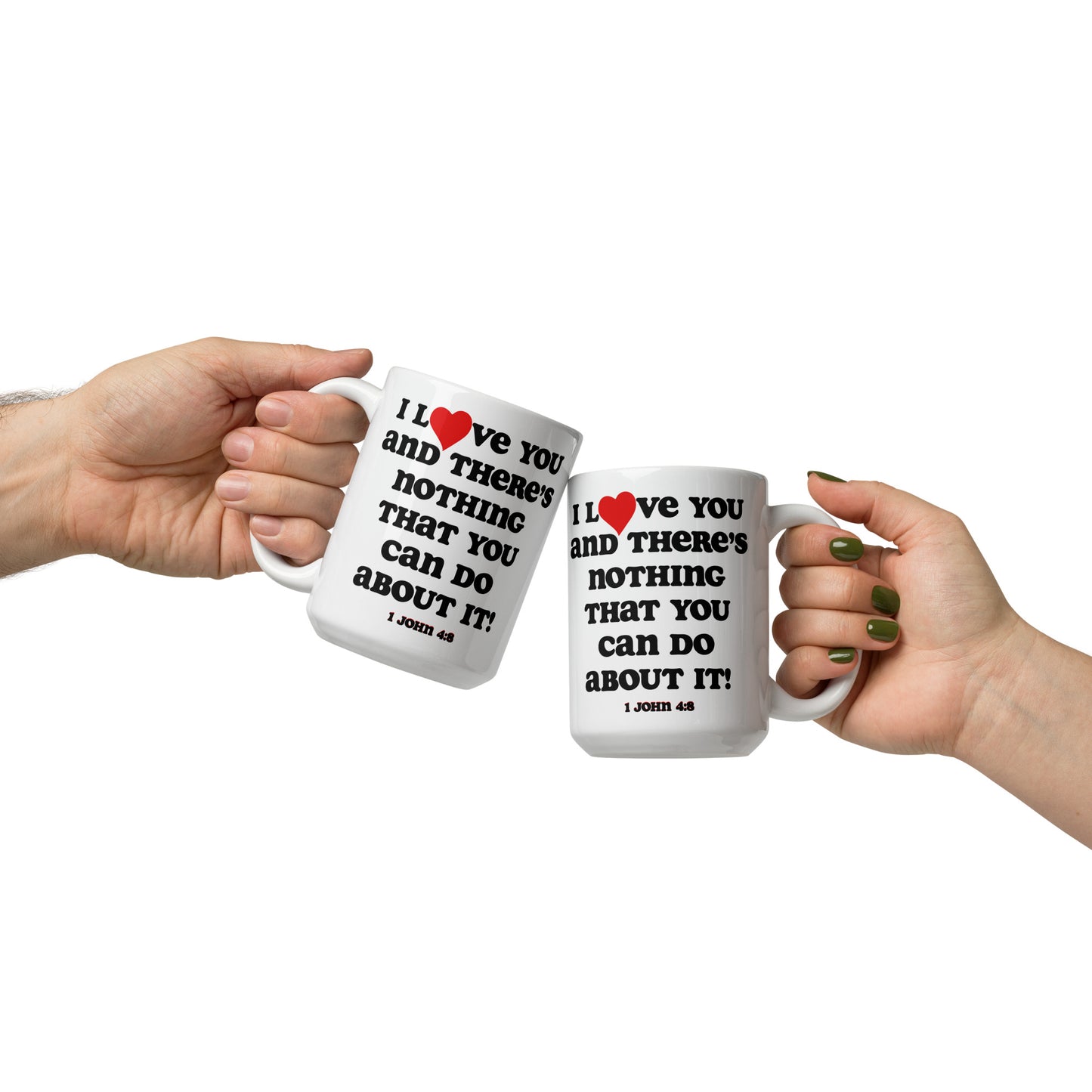 I Love You ceramic mug - White/Black