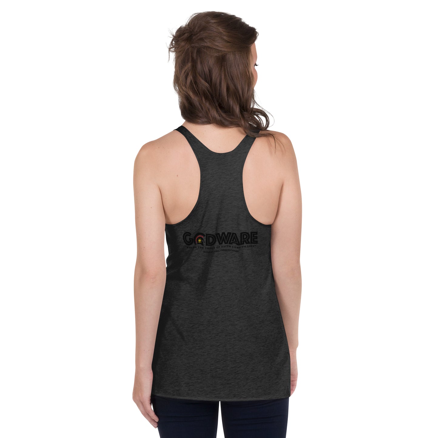 Unapologetic Women's Racerback Tank - Black print