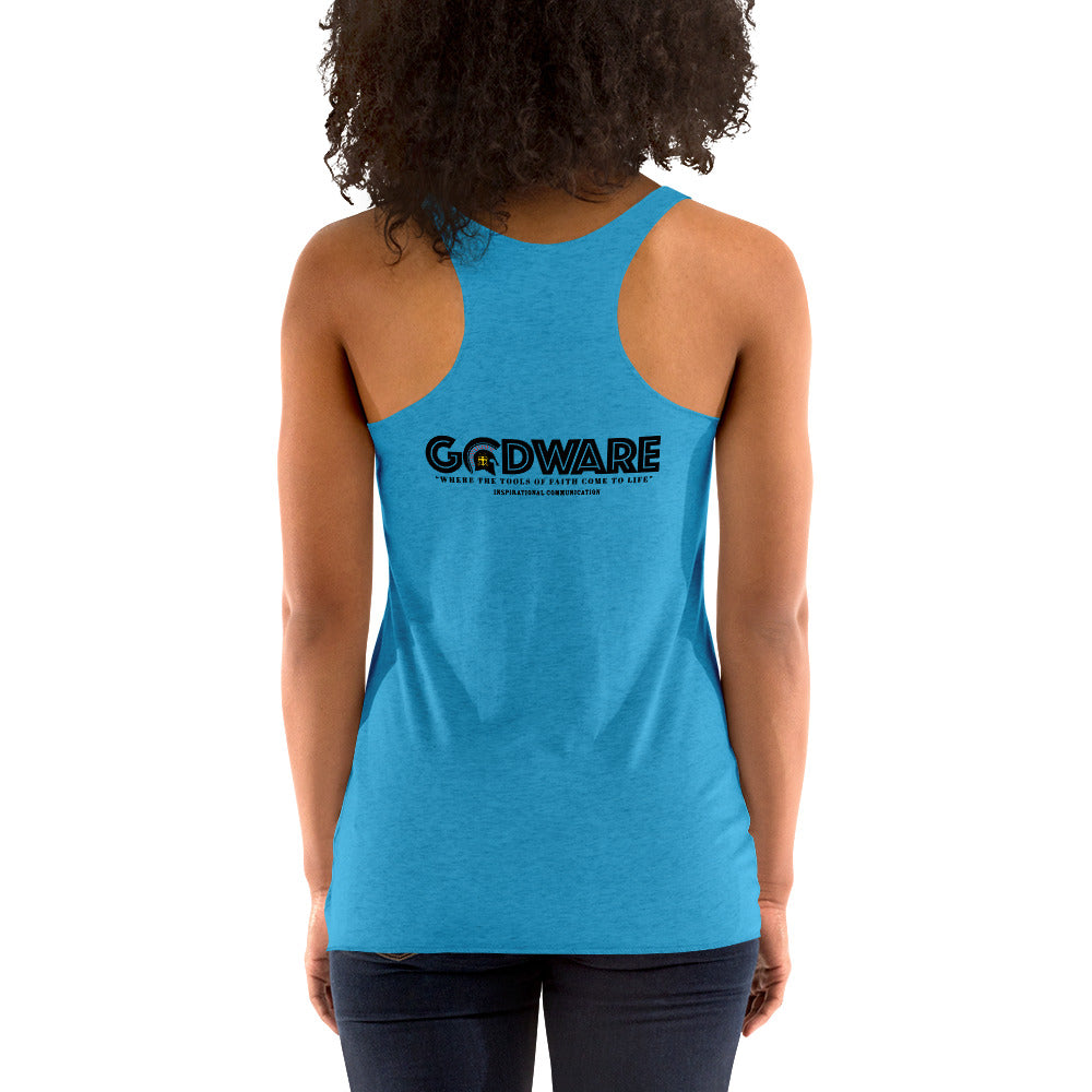Unapologetic Women's Racerback Tank - Black print