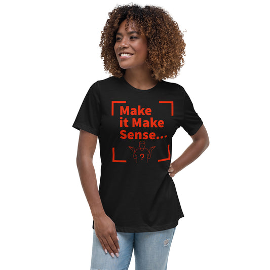 Make Sense Women's T-Shirt - Red Print