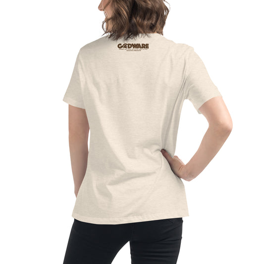 Godware Women's short-sleeve tee (Brown print)