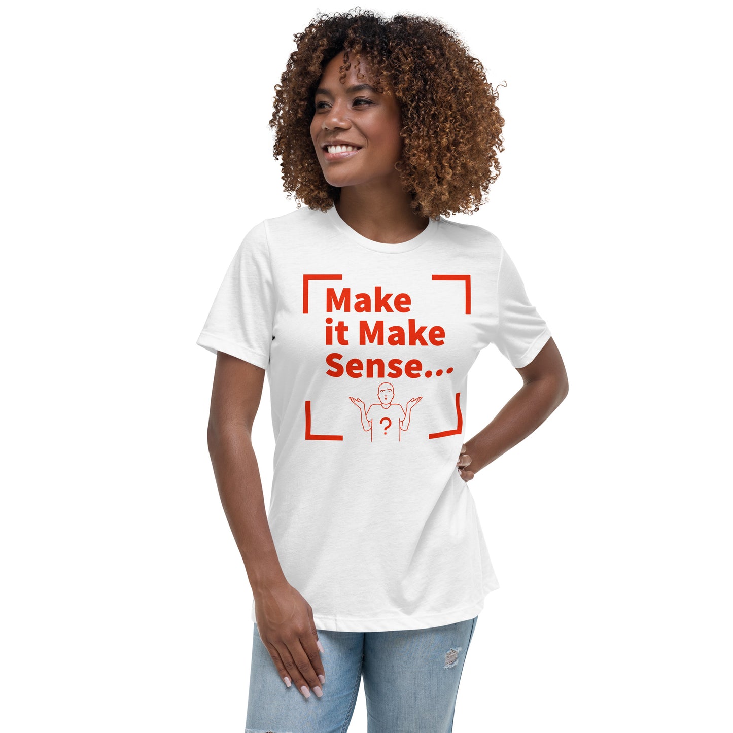 Make Sense Women's T-Shirt - Red Print