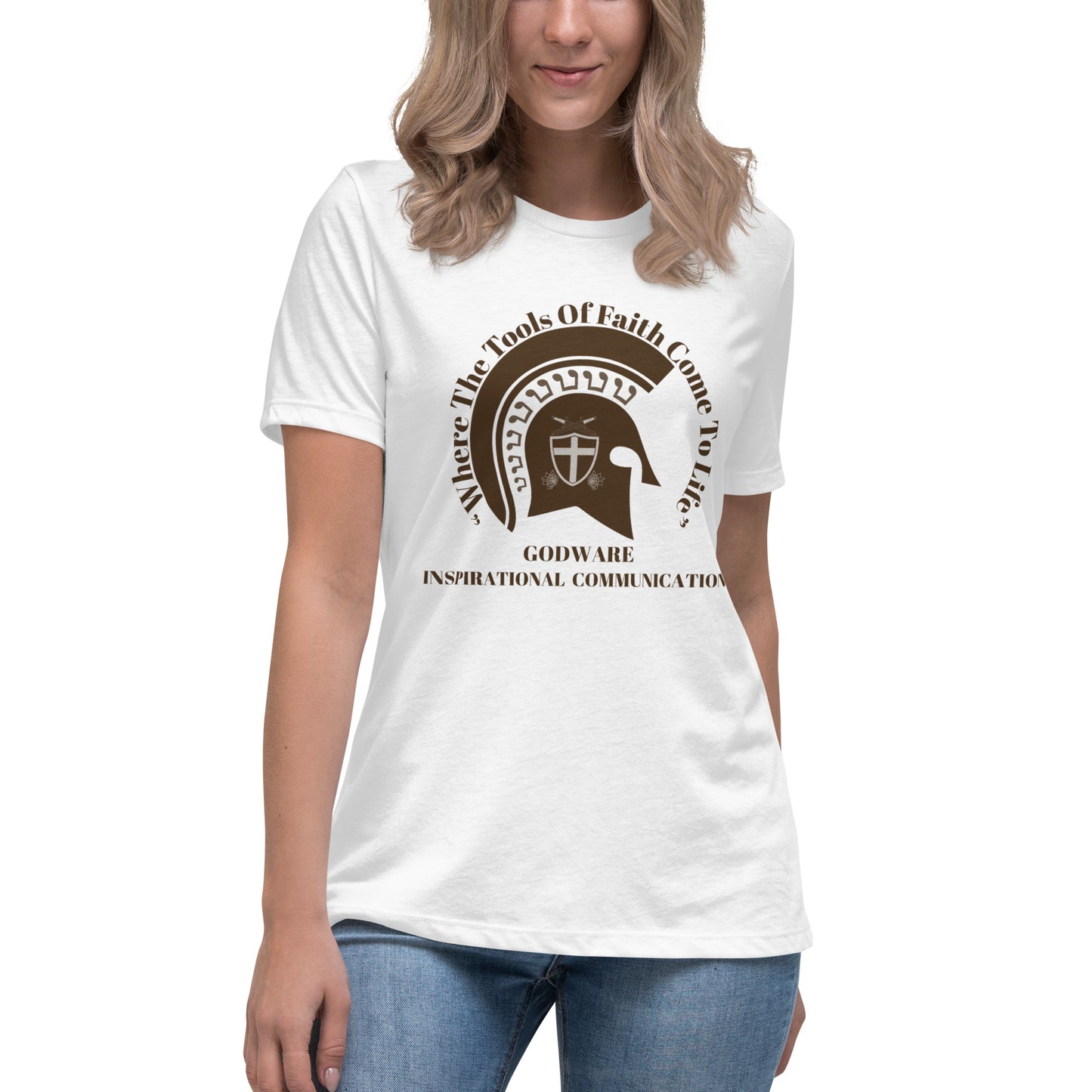 Godware Women's Relaxed short-sleeve tee (Brown logo)