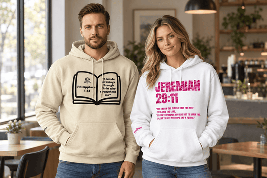 Christian Hoodies featuring Bible verses for faith-inspired everyday wear