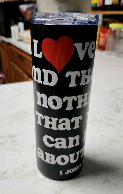 I Love You inspirational tumbler - Black