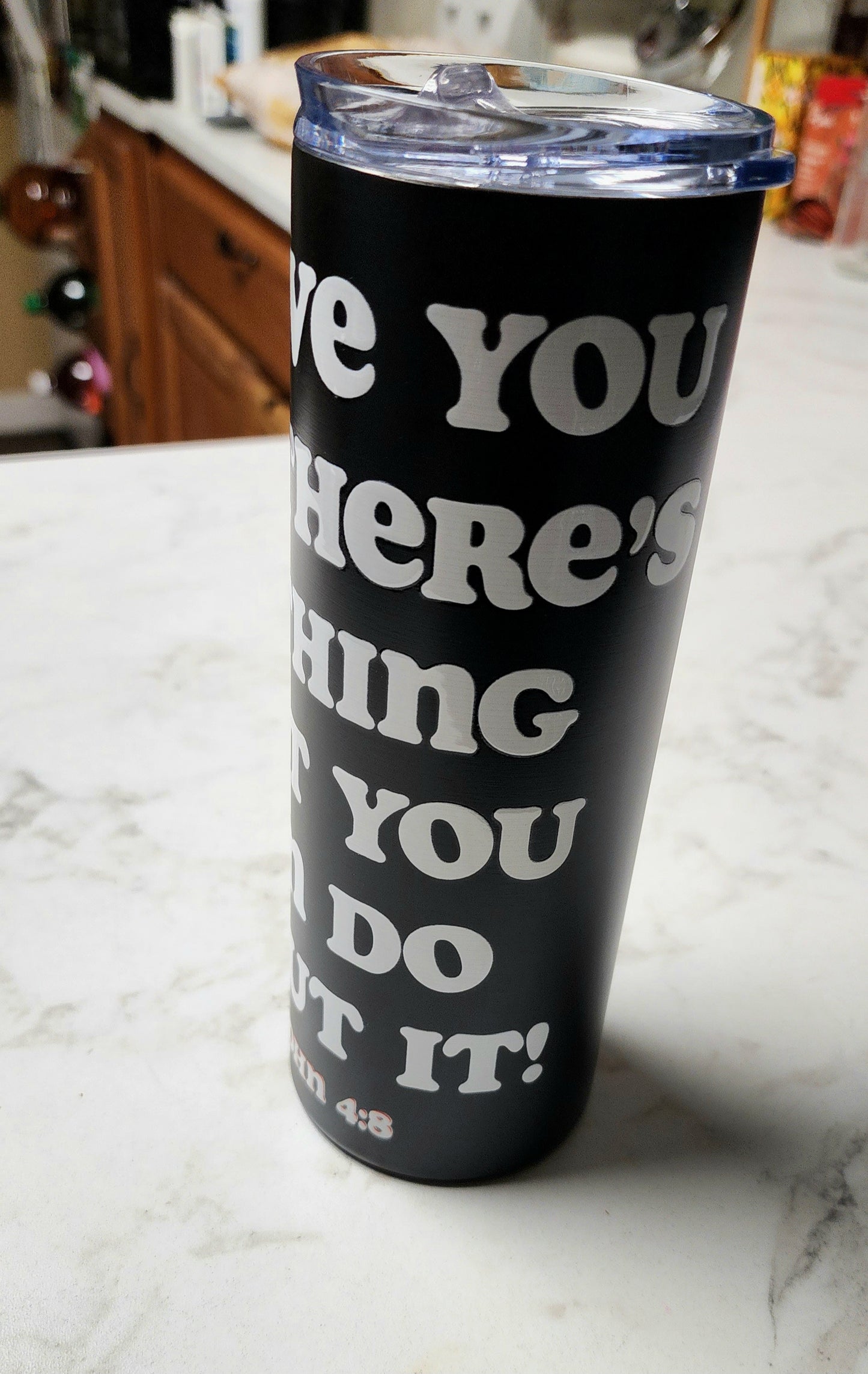 I Love You inspirational tumbler - Black