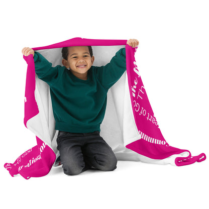 Attributes of God Inspirational Throw blanket - Hot Pink/White