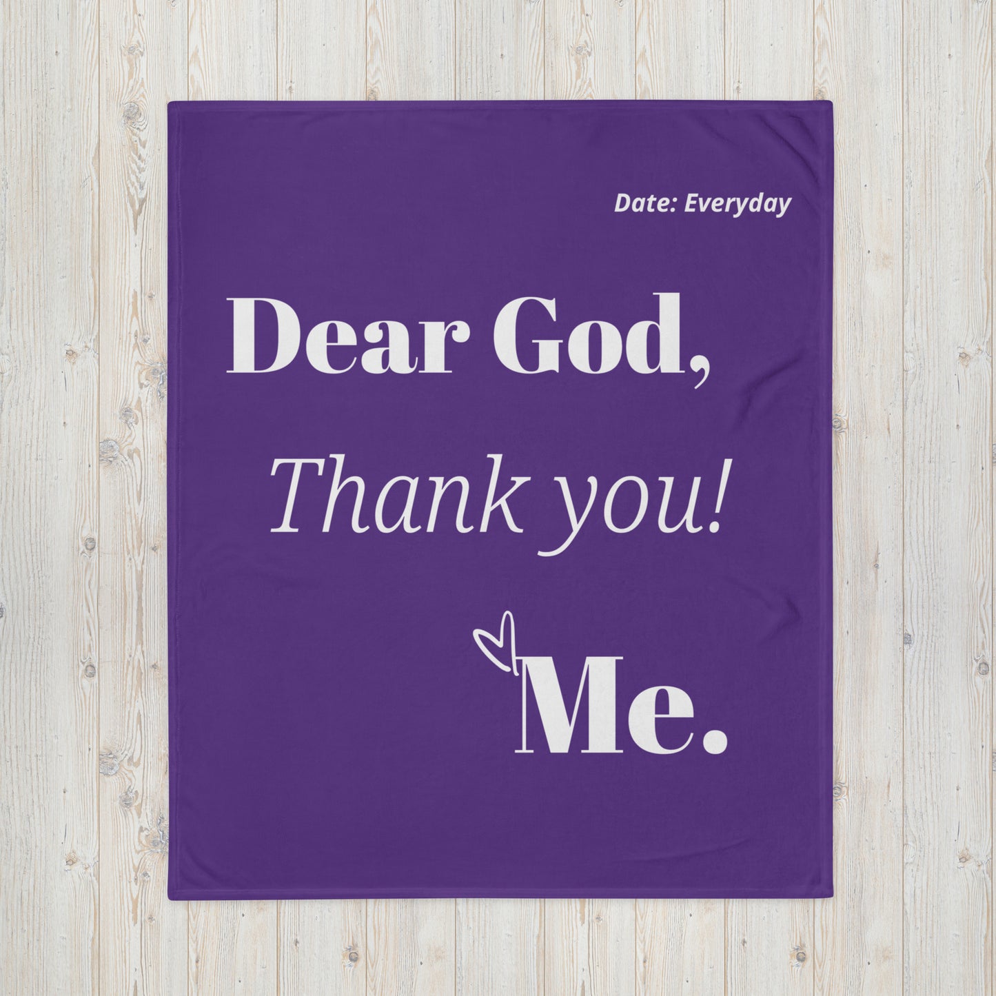 Dear God Inspirational Throw Blanket - Purple