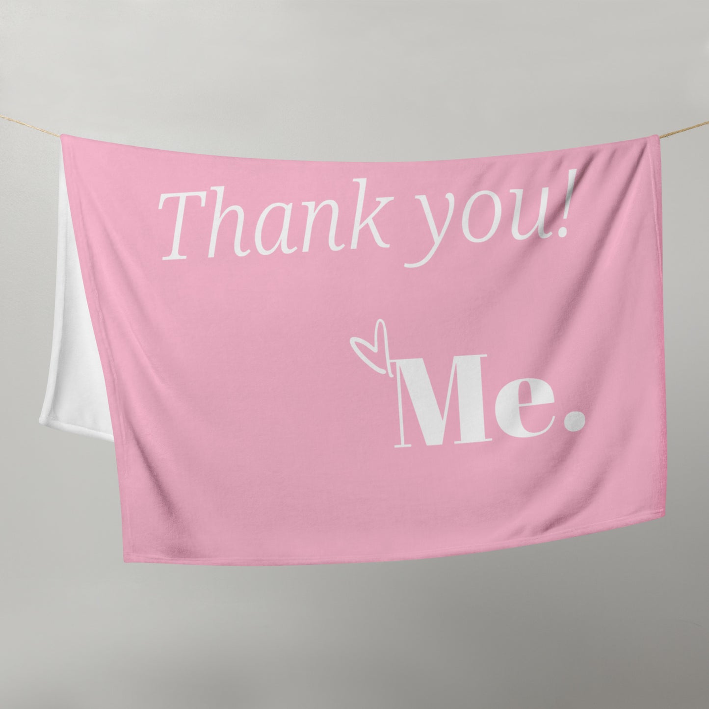 Dear God Inspirational Throw Blanket - Rose Pink/White