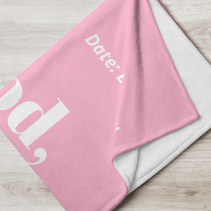 Dear God Velvety Soft Throw Blanket - Rose Pink/White