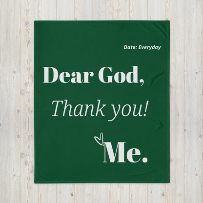 Dear God Inspirational Throw Blanket - Forest