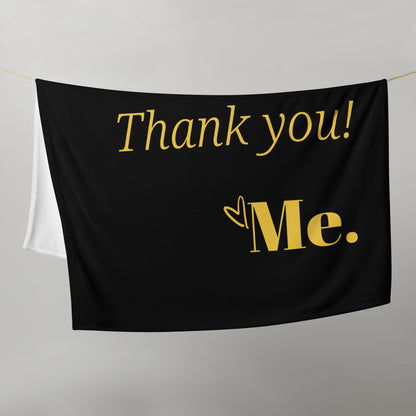 Dear God Velvety Soft Throw Blanket - Black/Gold