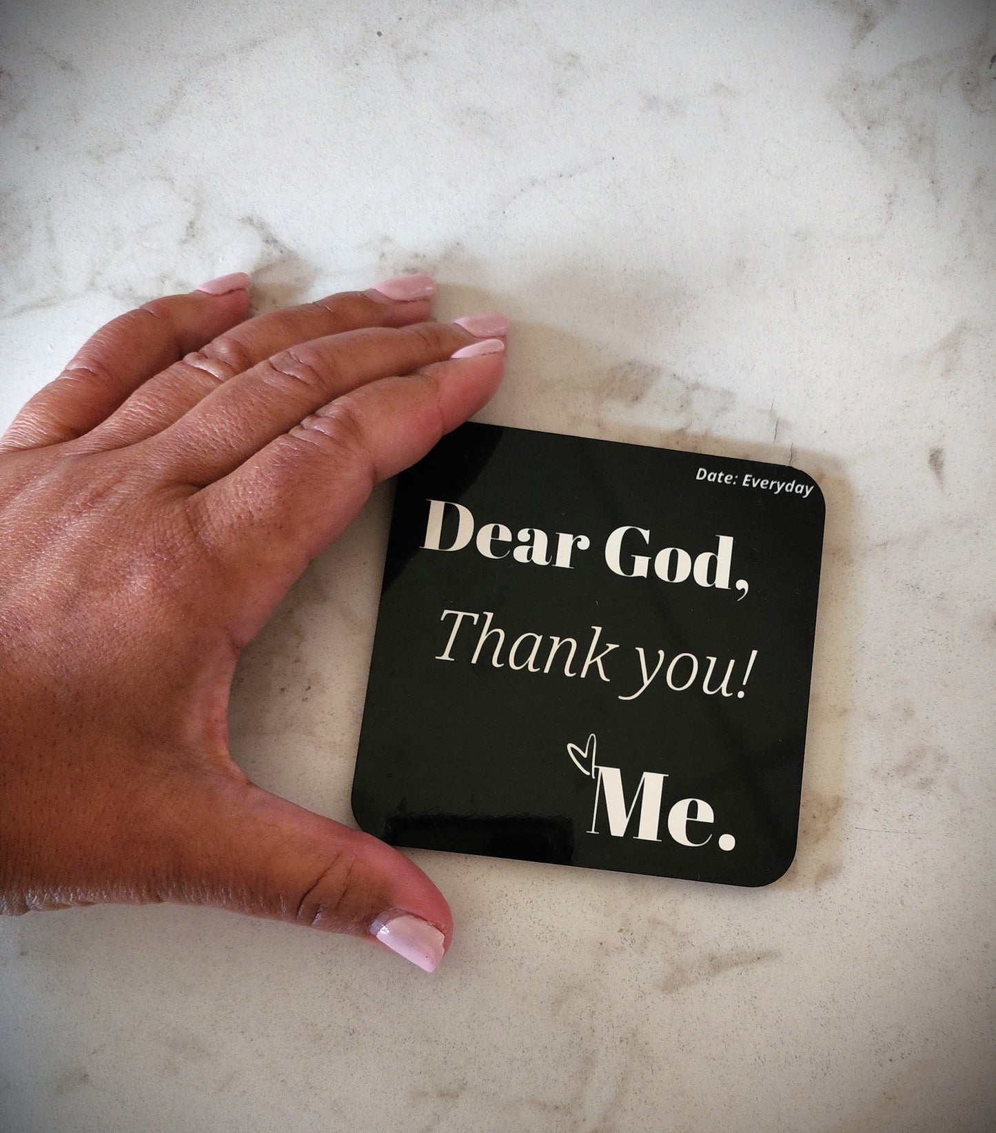 Dear God Inspirational coaster - Black/White