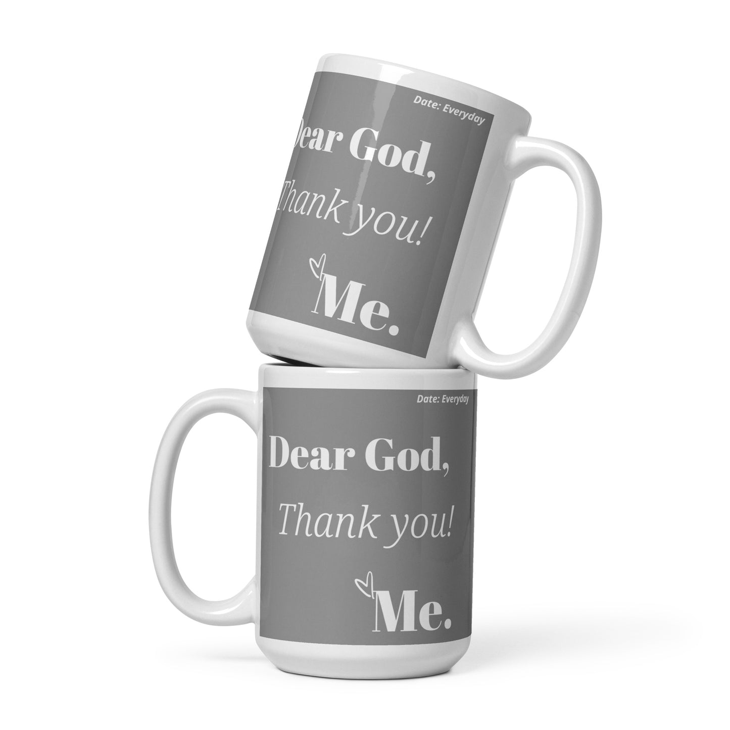 Dear God Inspirational mug - Grey