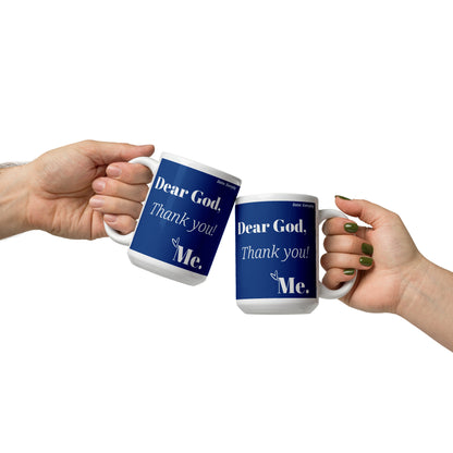 Dear God Inspirational mug - Royal Blue