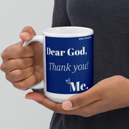 Dear God Inspirational mug - Royal Blue