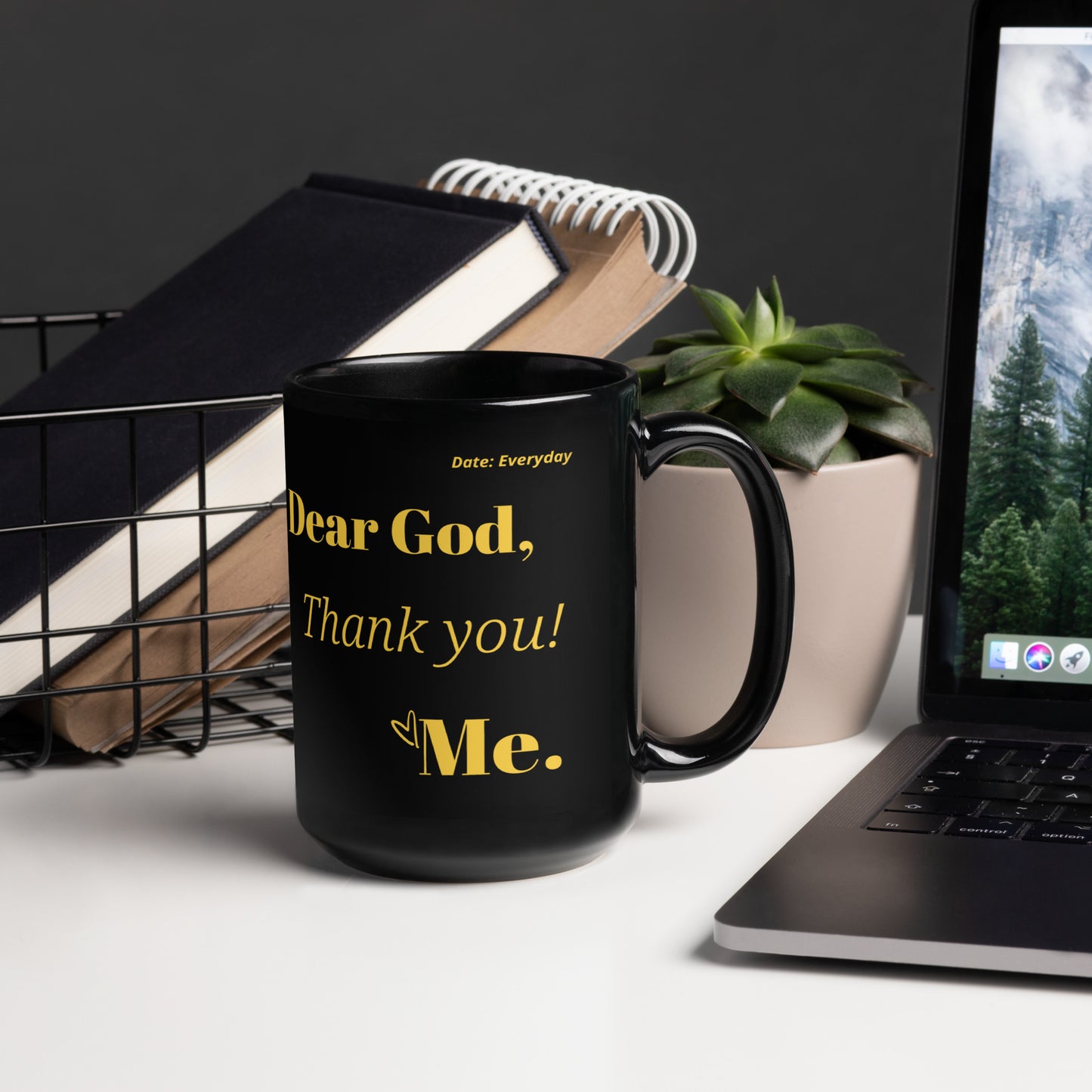 Dear God Inspirational Mug - Gold Print