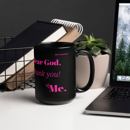 Dear God Inspirational Mug - Hot pink print