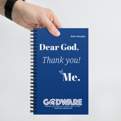 Dear God Spiral notebook - Royal Blue