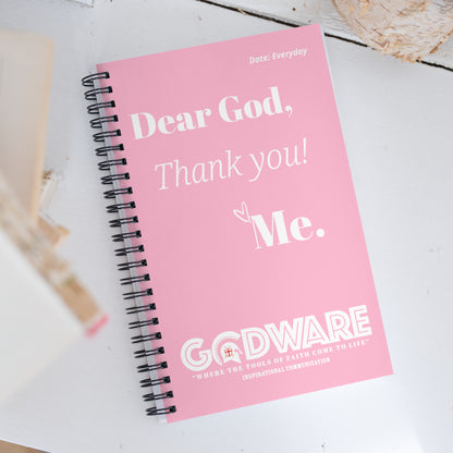 Dear God Spiral notebook - Pink