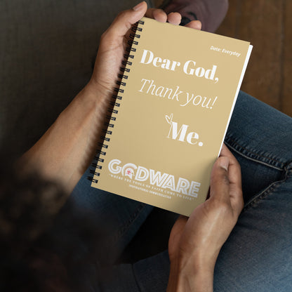 Dear God Spiral notebook - Earthtone