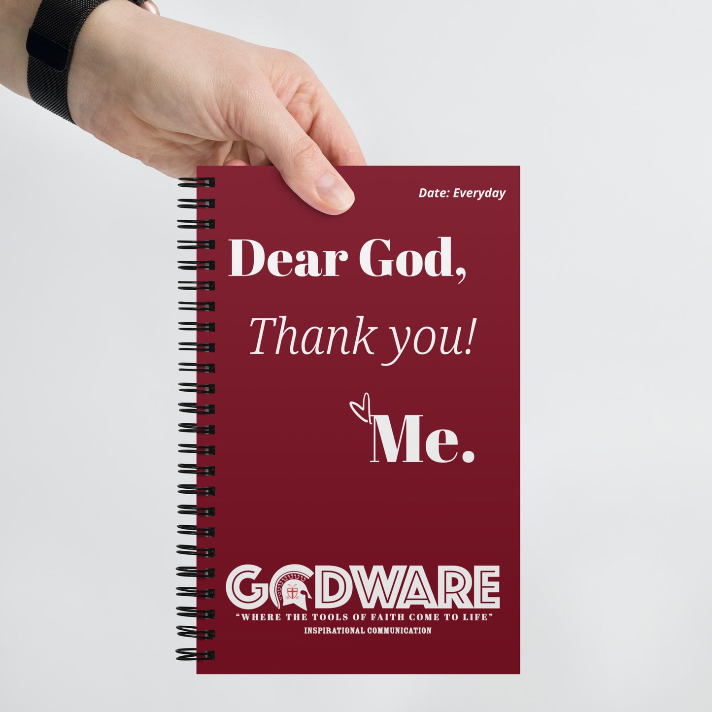 Dear God Spiral notebook - Maroon