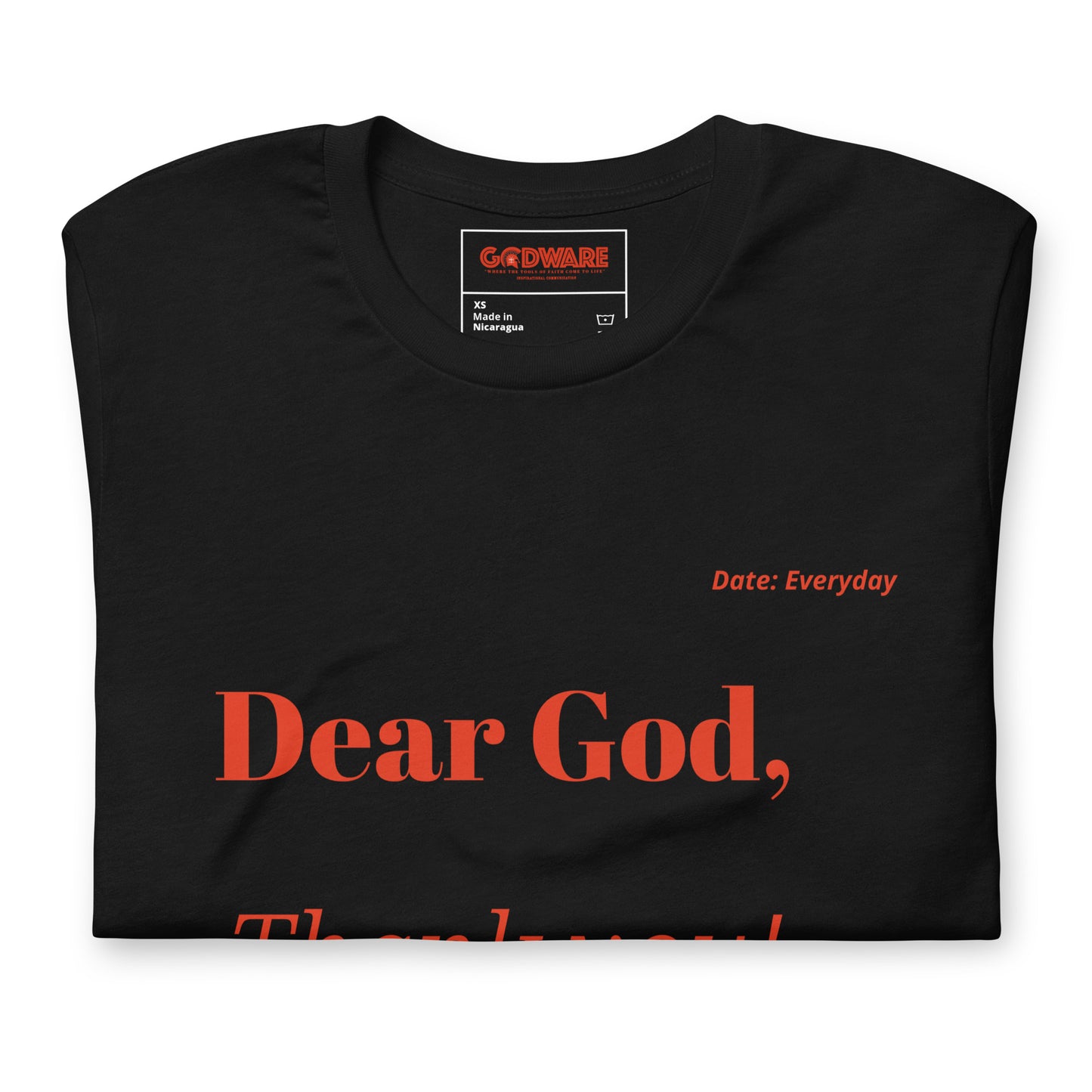 Dear God Unisex short-sleeved t-shirt - Red Print