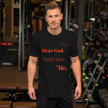 Dear God Unisex short-sleeved t-shirt - Red Print